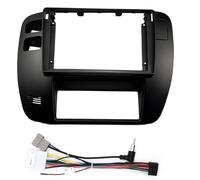 Structures pour Tableaux de Bord Kit de Cadre d'autoradio 2 DIN 9 Pouces pour Nissan Patrol 1997-2005, Lecteur Audio vidéo, Installation de la façade du Tableau de Bord(Black LHD-Cable)