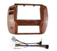 Structures pour Tableaux de Bord Kit de Cadre d'autoradio 2 DIN 9 Pouces pour Nissan Patrol 1997-2005, Lecteur Audio vidéo, Installation de la façade du Tableau de Bord(Mahogany LHD-Cable)