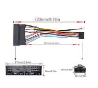 Structures Tableaux Bord Cadre D'autoradio Électrique 9 Pouces pour Hyundai I20 2012-2014 Climatisation Manuelle avec Faisceau De Câblage Et Façade(Cable)