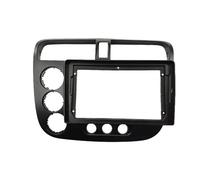 Structures Tableaux Bord Façade Audio 9 Pouces pour Civic 2000-2006 Conduite Droite Gauche Compatible avec Autoradio GPS Cadre DVD 2 DIN(Black,Frame Cord LHD)