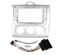 Structures Tableaux Bord Façade D'autoradio 9 Pouces avec Adaptateur Secteur Câble d'alimentation pour Ford pour Focus 2 3 pour Mk2 Mk3 2004-2011 Kit Montage(FU08)