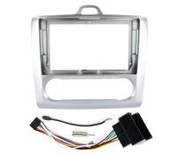 Structures Tableaux Bord Façade D'autoradio 9 Pouces avec Adaptateur Secteur Câble d'alimentation pour Ford pour Focus 2 3 pour Mk2 Mk3 2004-2011 Kit Montage(FU09)