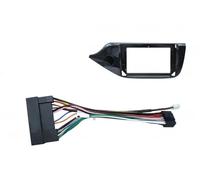 Structures Tableaux Bord Façade D'autoradio pour Kia pour Cee'd CEED JD 2012-2018 Panneau Stéréo 2DIN 9 Pouces Faisceau Câblage Câble d'alimentation Et Connecteur Adaptateur(Frame Cable-1)