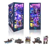 STRUCWOOD Book Nook Cyberpunk, nouvelle maison de poupée à monter soi-même, décoration d'étagère, casse-tête 3D en bois avec LED, kit miniature, décoration d'anniversaire, de Noël pour adolescents,