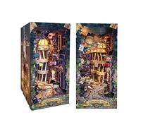 STRUCWOOD Kit de modélisme en bois - Bibliothèque à faire soi-même - Cadeau créatif pour adulte/anniversaire (Magic Night Alley) (Magic Night Alley)