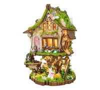 STRUCWOOD Puzzle 3D en bois pour adultes et adolescents, modèle de forêt fantaisie, kit miniature, idéal pour cadeau et décoration de maison de poupée - Maison d'arbre de Rowen's (SQ-80)
