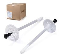 STRÜBER Lot de 200 chevilles en nylon avec mandrin en métal pour WDVS (Ø 8 x 95 mm - Lot de 200 chevilles en acier pour mousse de polystyrène et laine minérale Isolation thermique ETA