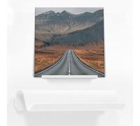 Strumland Étagère flottante pour disques - Support mural moderne en vinyle, acier fabriqué aux États-Unis, design minimaliste, affichage sécurisé du vinyle | Collection Studio - Blanc pur