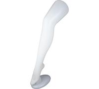 Strumpfbein für die Präsentation von Strümpfen und Socken, Dekobein - Weiblich, 74 cm Dekofuß mit Ständer, Schaufensterpuppe - Bein mit lebensechten Form, Sockenbein - Farbe Weiß