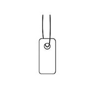 strung marking tags 7x15mm with white string 1000 pcs. (6931)