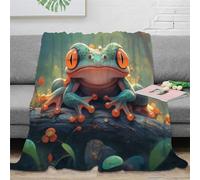 Strunt Grenouille Mignonne Couvertures Et Plaids Dessin animé Imprimé Doux en Molleton en Peluche Couverture Bureau Pause Couverture Famille Canapé Lit Couverture 50x60inch(127x152cm)