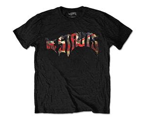 Struts the - T-Shirt # M Unisex Black # Union Jack Logo [Import]