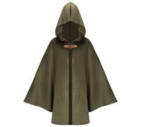 STSFXIF Cape Capuche Mystérieux | Ample, Cape à Capuche, Mat, Déguisement, pr Halloween, Soirées Déguisées, Vert, Enfant