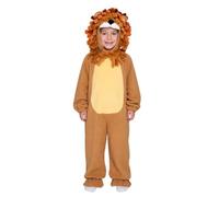 STSFXIF Combinaison Lion Adorable, 70 | Matière Pelucheuse Douce, Combinaison Lion, Confortable, Déguisement Bébé Animal avec Capuche, Enfants