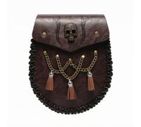 STSFXIF Pochette avec Chaîne Gothique, Marron, Marron Foncé Effet Cuir, Référence FBG201CF