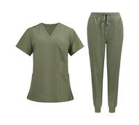 STSFXIF Uniformes D'infirmières, Blouses Chirurgicales, Tenues de Travail D'infirmières, Blouses, Pantalons, Vêtements de Travail Confortables pour Le, Vert, S