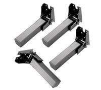 STSTS 4 pièces Pieds de Meubles canapé-lit Pliants furtifs chaises Loisirs Invisibles Support Accessoires matériel Rangement, rehausseurs Noir(300mm)