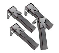 STSTS Pieds de canapé pliants Support Meubles Chaises Loisirs Invisibles lit furtifs Accessoires quincaillerie Rangement, rehausseurs Noirs, 4 pièces(250mm)