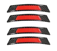 STtaoAA Autocollant Réfléchissant en Fibre De Carbone pour Daewoo Evanda 2003-2007 J100, Bandes De Sécurité Haute Visibilité Nuit, Protection Anti Collision Voiture Trim,Red