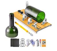 Sttargxing Coupebouteille en verre avec marquage de taille pour couper des bouteilles rondes, carrées, ovales et des bocaux Mason avec crayon coupeverre, lunettes, gants et corde de chanvre pour