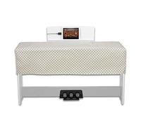 STTC Housse de Protection pour Clavier Piano 88 Touches, Protection en Cuir PU Couverture Anti-poussière de Piano Electronique avec Ouverture de Bibliothèque,Blanc
