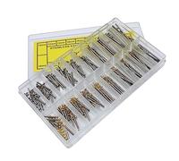 Sttejlbho 200 Pièces 10-28mm Bracelet de Montre Goupilles de Liaison Connexion Arbre Fixe en Acier Inoxydable Brut Oreille Tige Montre Boulon Main Réparation Ensemble D'Outils Kit Accessoires