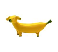 Sttejlbho Statues de Jardin en Forme de Chien Banane Mignon, Figurines Ornements en Résine, Gnomes Amusants pour