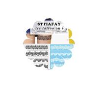 Sttiafay 8 Feuilles Dentelle Tatouages temporaires pour Mariage Art Femmes Noir Blanc Cuisse Faux Tatouages Sexy Autocollants De Tatouage Imperméables Pour Festival Beach Party (Noir-Blanc)