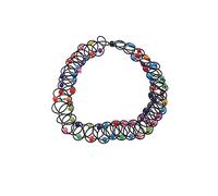 Sttiafay Collier ras du cou gothique avec perles et laçage en plastique - Collier minimaliste pour femme et adolescente