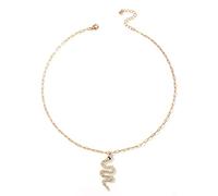 Sttiafay Collier strass vintage Collier ras du cou avec personnalité serpent doré Collier avec pendentif Bijoux Femmes et adolescentes