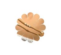 Sttiafay Ensemble de bijoux d'été sexy en perles pour femme - Chaîne de corps africain extensible - Bijoux de plage pour femme (2 pièces) (doré)