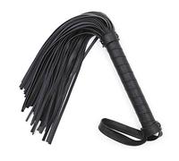STTQYB Fouet en cuir synthétique souple avec poignée de harnais - Accessoire d'entraînement - Accessoire de costume - Cravache d'équitation (21,5)