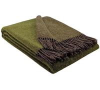 STTS International Couverture en laine 100% laine vierge - Plaid d'intérieur en différentes couleurs - 140 x 200 cm - Couvre-lit - Couverture en laine vierge - Plaid en laine Tyrol (marron-olive