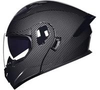 STTTBD Casque de Moto modulable certifié DOTECE, Casque intégral à Rabat, Casque de Protection pour Hommes et Femmes avec Double visière, Pare-Soleil, Casque de Scooter et de Motocross K,XL=61-62cm