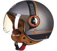 STTTBD Casque Moto Vintage à Visage Ouvert, Casque Moto Vespa Jet avec Pare-Soleil Cruiser Scooter Moto Demi-Casque approuvé Dot/ECE Casques de cyclomoteur pour Adultes Hommes et Femmes I,M=54-56cm