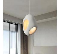 STTTBD Suspension Moderne Et Créative, Douille E27, Japonais Wabi Sabi, Abat-Jour Résine, Lampe Suspendue pour Table Manger, Décoration Intérieure Réglable pour Salle Manger Et Cuisine 42cm