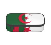 sttung Drapeau de l'Algérie Imprimer Sourcil Crayon Cosmétique Sac de Rangement avec Multiples Compartiments pour Voyage, Noir , Taille unique