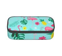 sttung Flamingo Ice Cream Fruit Print Sourcil Pencil Cosmetic Sac de Rangement avec Plusieurs Compartiments pour Voyage, Noir , Taille unique