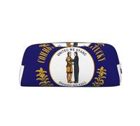 sttung Kentucky State Flag Print Sac de rangement de maquillage élégant Sac de rangement portable multifonctionnel, Argenté., Taille unique