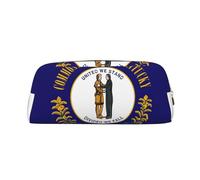 sttung Kentucky State Flag Print Sac de rangement de maquillage élégant Sac de rangement portable multifonctionnel, doré, Taille unique