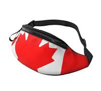 sttung Sac banane tout-en-un avec imprimé drapeau canadien pour les amateurs de randonnée, de voyage et de course à pied, Noir , Taille unique