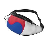 sttung Sac banane tout-en-un avec imprimé drapeau de la République de Corée pour les amateurs de randonnée, de voyage et de course à pied, Noir , Taille unique