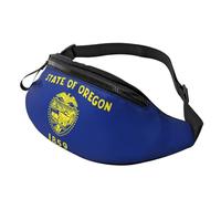 sttung Sac banane tout-en-un avec imprimé drapeau de l'État de l'Oregon pour les amateurs de randonnée, de voyage et de course à pied, Noir , Taille unique