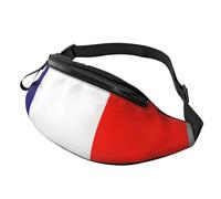 sttung Sac banane tout-en-un avec imprimé drapeau français pour les amateurs de randonnée, de voyage et de course à pied, Noir , Taille unique