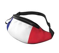 sttung Sac banane tout-en-un avec imprimé drapeau français pour les amateurs de randonnée, de voyage et de course à pied, Noir , Taille unique