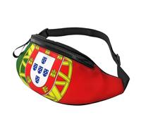 sttung Sac banane tout-en-un avec imprimé drapeau portugais pour les amateurs de randonnée, de voyage et de course à pied, Noir , Taille unique