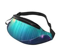 sttung Sac banane tout-en-un avec imprimé vagues sonores cool pour les amateurs de randonnée, de voyage et de course à pied, Noir , Taille unique