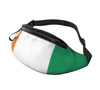 sttung Sac banane tout-en-un imprimé drapeau de la Côte d'Ivoire pour les amateurs de randonnée, de voyage et de course à pied, Noir , Taille unique