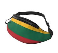 sttung Sac banane tout-en-un imprimé drapeau de la Lituanie pour les amateurs de randonnée, de voyage et de course à pied, Noir , Taille unique