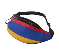 sttung Sac banane tout-en-un imprimé drapeau de l'Arménie pour les amateurs de randonnée, de voyage et de course à pied, Noir , Taille unique